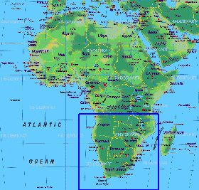 carte de Afrique en allemand