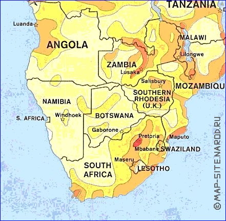 mapa de de densidade populacional Africa em ingles