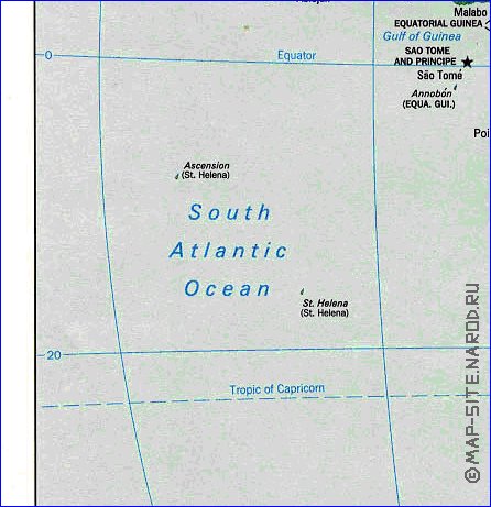 Politico mapa de Africa em ingles