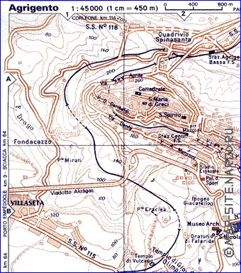 mapa de Agrigento