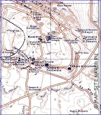 mapa de Agrigento