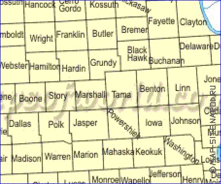 Administratives carte de Iowa