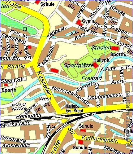 mapa de Eisenach