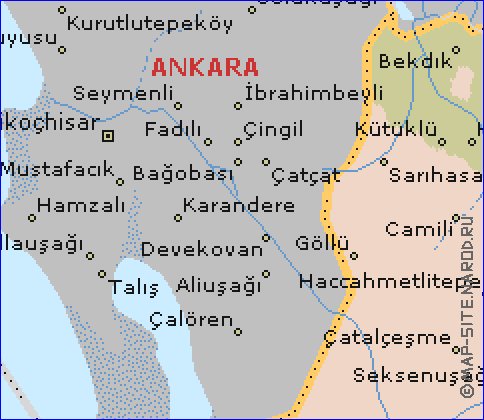 mapa de  il Aksaray