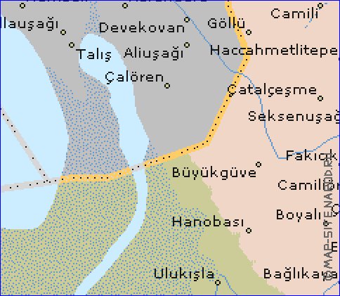 mapa de  il Aksaray