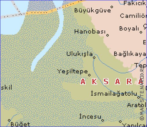 mapa de  il Aksaray