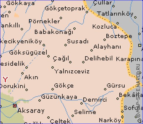 mapa de  il Aksaray