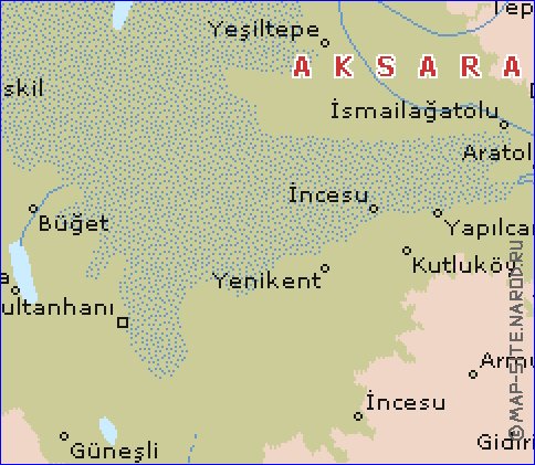 mapa de  il Aksaray