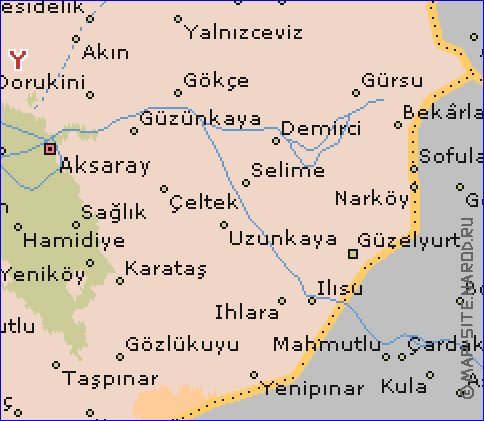 mapa de  il Aksaray