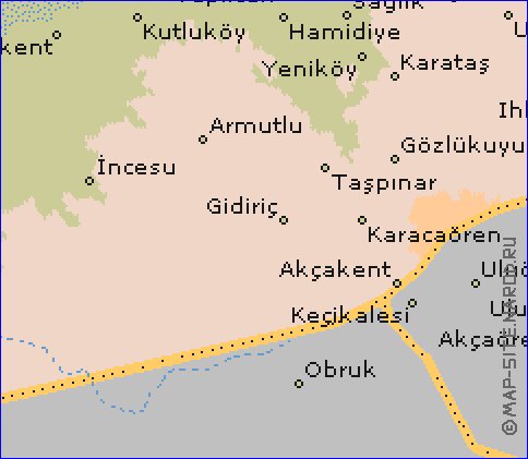 mapa de  il Aksaray