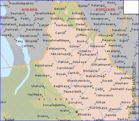 mapa de  il Aksaray