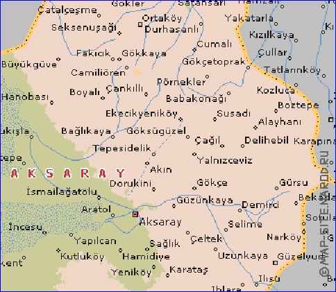 mapa de  il Aksaray