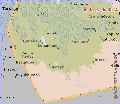 mapa de  il Aksaray