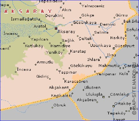 mapa de  il Aksaray