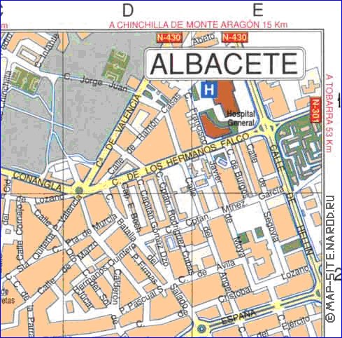 mapa de Albacete