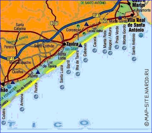 carte de Algarve