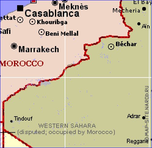 carte de Algerie en anglais