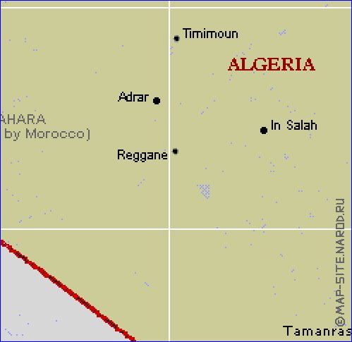 carte de Algerie en anglais