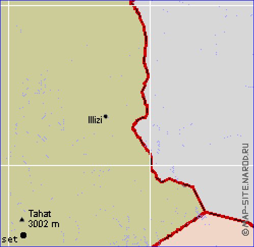 mapa de Argelia em ingles