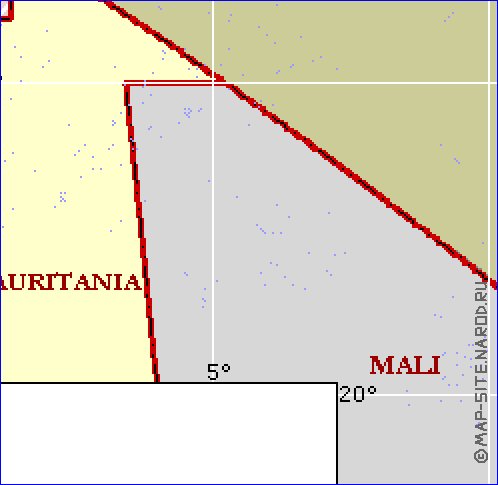 mapa de Argelia em ingles