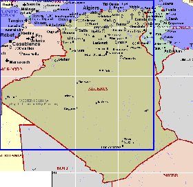 carte de Algerie en anglais