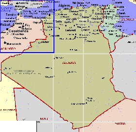 carte de Algerie en anglais