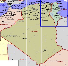 carte de Algerie en anglais