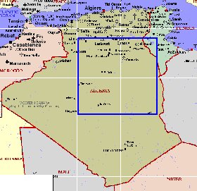 carte de Algerie en anglais