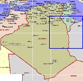 carte de Algerie en anglais