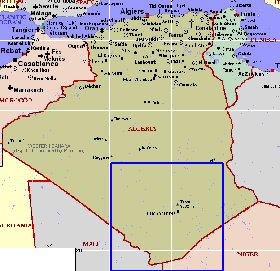 carte de Algerie en anglais