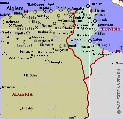 carte de Algerie en anglais