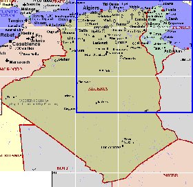 carte de Algerie en anglais