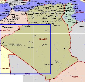 carte de Algerie en anglais