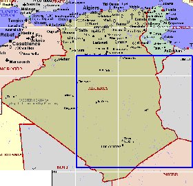 carte de Algerie en anglais