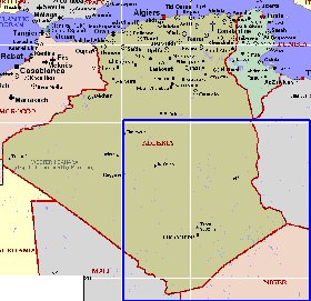 carte de Algerie en anglais