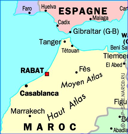 mapa de Argelia em frances