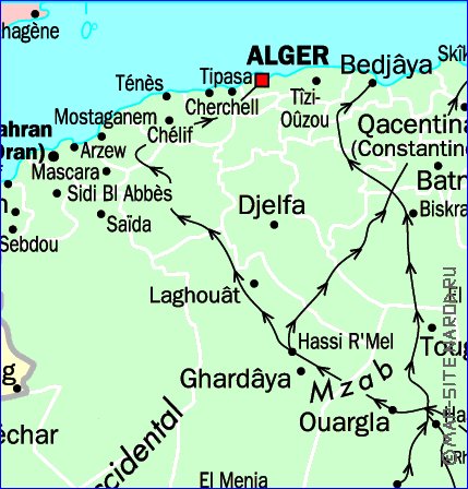 carte de Algerie