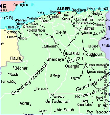 carte de Algerie