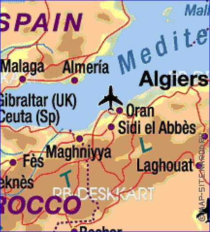 carte de Algerie en allemand