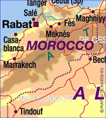 carte de Algerie en allemand