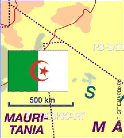 carte de Algerie en allemand