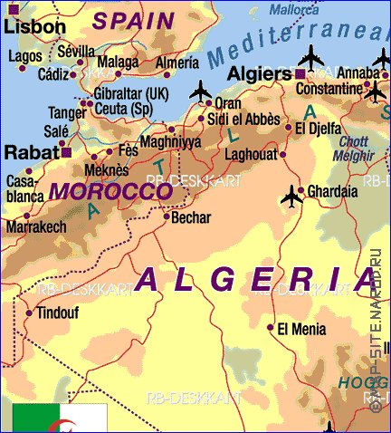 carte de Algerie en allemand