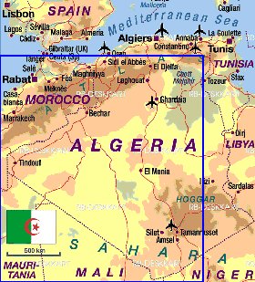 carte de Algerie en allemand