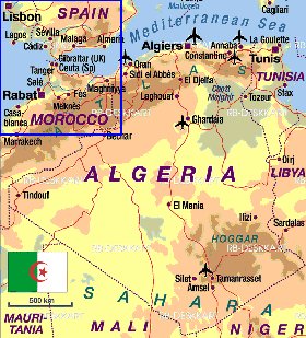 carte de Algerie en allemand