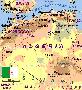 carte de Algerie en allemand