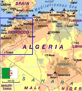 carte de Algerie en allemand