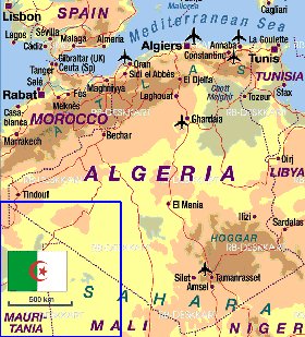 carte de Algerie en allemand