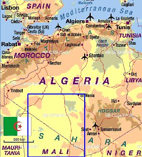 carte de Algerie en allemand