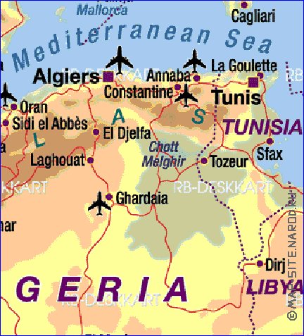 carte de Algerie en allemand