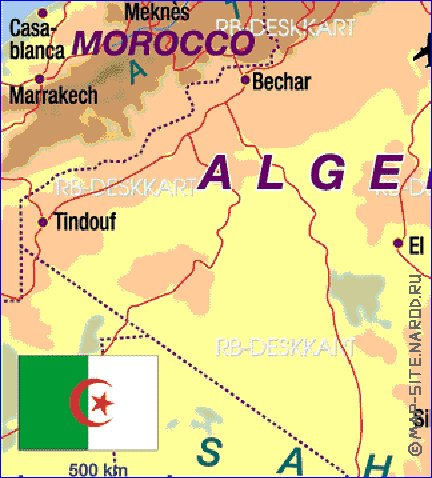 carte de Algerie en allemand